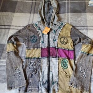 ✌Boho Hoodie✌(M) 🎉NWT🎉 By K&P Craft